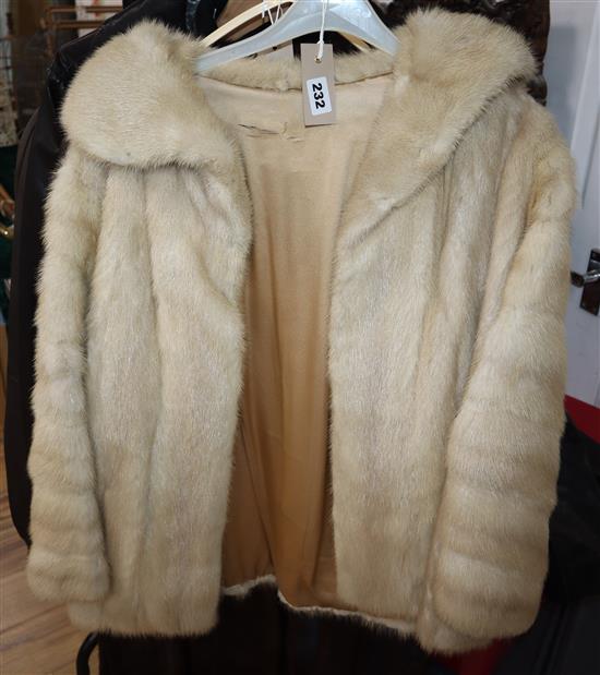 A blonde mink jacket